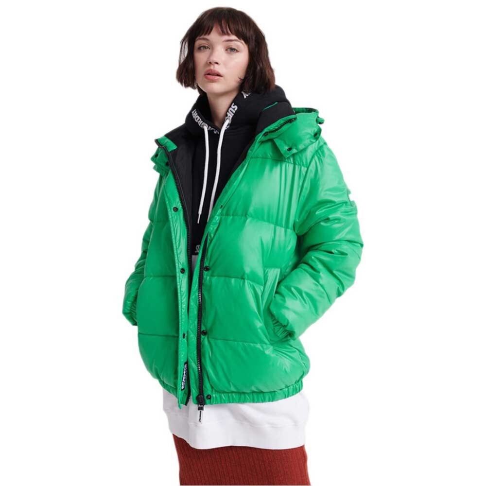 Superdry Astrid Puffer Jacket City Green Size 4